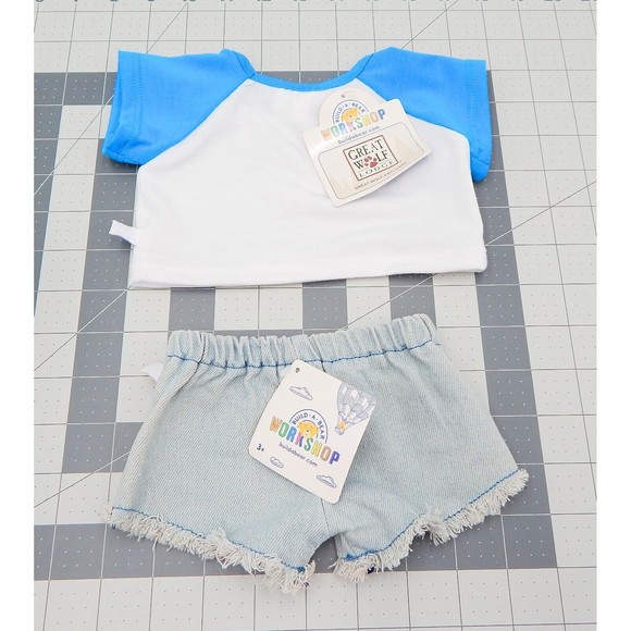 Build A Bear Beach Bunny Summer Ocean Vibes Green Plush Stuffed Animal Pink Ears - Picture 11 of 11